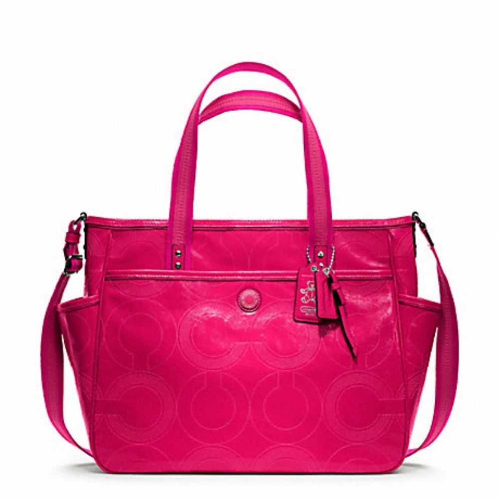 Coach Pink Patent Leather Baby Bag F19911